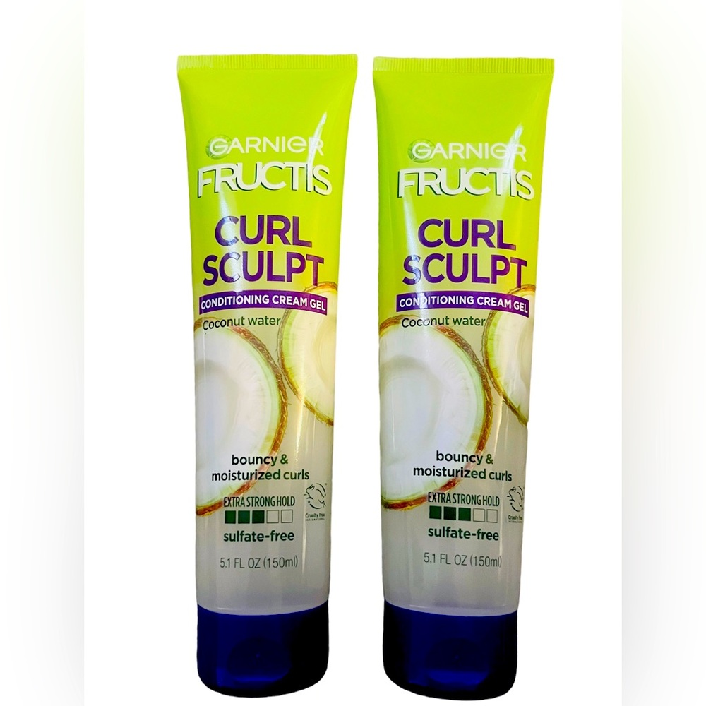2 pack Garnier Curl Sculpt conditioning gel 5.1 oz. For curly and wavy hair.